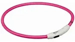 Trixie Flash Leuchtring USB pink | Gr. L-XL 65cm