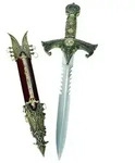 Templer Dolch inklusive verzierter Scheide