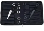 Wurfmesserset 12 tlg. schwarz und sandgestrahlt