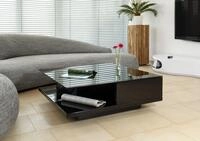 SalesFever Couchtisch Hochglanz mit Glasplatte 330005