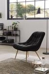 SalesFever Loungesessel XXL Samt Holzoptik 390634