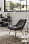 SalesFever Loungesessel XXL Samt Holzoptik 390641