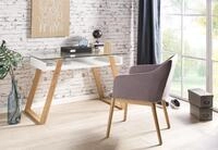 SalesFever Schreibtisch 110 x 55 x 75 cm Wei&szlig; 372432