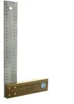 Hed&uuml; Tischlerwinkel 400 mm Nussbaum mit Edelstahlblatt 45 mm - 400 x 45 x 1,5 mm