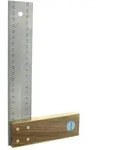 Hed&uuml; Tischlerwinkel 250 mm Nussbaum mit Edelstahlblatt 45 mm - 250 x 45 x 1,5 mm