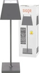 Sigor 4502401, Sigor Akku-Tischleuchte NUINDIE 370mm anthrazit eckig, 2,2W 2700K IP54