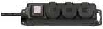 Brennenstuhl 1159950013 Outdoor Steckdosenleiste mit Schalter Schwarz