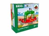 BRIO 33476 - World, Lok-Drehscheibe mit Kontrollbrücke und Figur