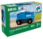 BRIO World - Blaue Batterie Frachtlok