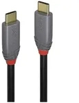 LINDY USB-Kabel USB 3.2 Gen2x2 USB-C&reg; Stecker, USB-C&reg; Stecker 1.50m Schwarz, Grau