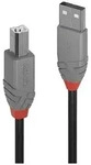 LINDY USB-Kabel USB 2.0 USB-A Stecker, USB-B Stecker 5.00m Schwarz 36675