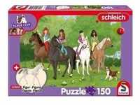 Schmidt 56464 - Schleich, Horse Club, Ausritt ins Grüne, Kinderpuzzle mit Holstein