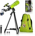 Bresser Junior 8850610 - Teleskop 70/400 mit Rucksack, Kinderteleskop, Linsenteleskop