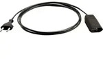 AS Schwabe 50132 Strom Verl&auml;ngerungskabel 2.5A Schwarz 3.00m H03VVH2-F 2X 0,75mm2