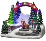 Konstsmide 4244-000 Weihnachtsmann mit Kind Mehrfarbig LED Bunt mit Schalter, mit