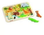 Zoo-Abenteuer: 7-teiliges Holzfiguren-Puzzle zum Greifen und Spielen