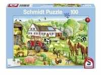 Schmidt 56003 - Fröhlicher Bauernhof, 100 Teile