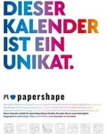PaperShape - Dieser Kalender ist ein Unikat - Immerw&auml;hrender Kalender