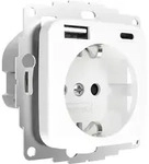 2USB 2U-449368 Schutzkontakt-Steckdose erh&ouml;hter Ber&uuml;hrungsschutz, mit