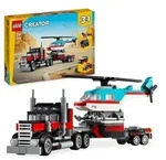 LEGO Creator 3in1 31146 Tieflader mit Hubschrauber, LKW-Spielzeug
