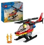 LEGO City 60411 Feuerwehrhubschrauber, Feuerwehr-Spielzeug mit Hubschrauber