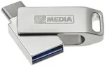 MyMEDIA My Dual USB 3.2 Gen 1 /USB C Drive 128GB USB-Stick 128 GB Silber 69271 USB-A