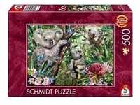 Schmidt 59706 - Süße Koala-Familie, Puzzle, 500 Teile