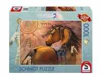 Schmidt 58513 - Laurie Prindle, Kiona Gold, Pferde-Puzzle, 1000 Teile