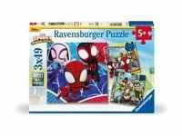 Ravensburger Kinderpuzzle 05730 - Spideys Abenteuer - 3x49 Teile Spidey und...