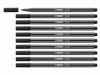 Premium-Filzstift - STABILO Pen 68 - 10er Pack - schwarz