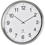 TFA Dostmann 60.3548.02 Funk Wanduhr 50.8mm x 65mm Wei&szlig;, Silber Gro&szlig;es Display