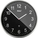 Mebus 19578 Funk Wanduhr 30cm Silber Leisegang-Uhrwerk