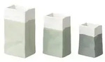 R&auml;der Vase Mini Porzellant&uuml;te 3er Set, gr&uuml;nt&ouml;ne