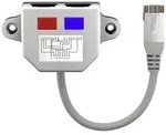Goobay RJ45 Netzwerk Y-Adapter CAT 5 [1x RJ45-Stecker - 2x RJ45-Buchse]
