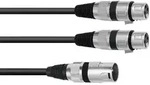Omnitronic 30225210 XLR Adapterkabel [1x XLR-Stecker 3 polig - 2x XLR-Buchse 3 polig]
