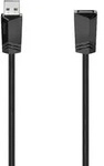 Hama USB-Kabel USB 2.0 USB-A Buchse, USB-A Stecker 0.75m Schwarz 00200618