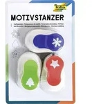 Folia Motivstanzer WEIHNACHTSMOTIVE, 3 Stanzer je 15mm