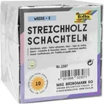 Folia Streichholzboxen WEISS, size S, 10 St&uuml;ck