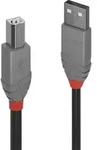 LINDY USB-Kabel USB 2.0 USB-A Stecker, USB-B Stecker 7.50m Schwarz 36676