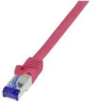 LogiLink C6A094S RJ45 Patchkabel CAT 6a S/FTP 10.00m Rot 1St.