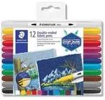 STAEDTLER Schreib- und Zeichbedarf 3190 Doppelfasermaler Textil, 12er Set