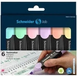 Schneider Textmarker Job Pastell, 6er Set