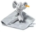 Steiff 242724 - My first Steiff Ellie Elefant Schmusetuch, hellgrau, Pl&uuml;sch, 26 cm