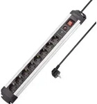 Sygonix SY-4755614 &Uuml;berspannungsschutz-Steckdosenleiste 8fach Silber, Schwarz
