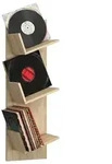 Holz B&uuml;cher Schallplatten LP H&auml;nge Wandregal Sulda