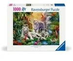 Erwachsenenpuzzle 1000 Teile - Familie der Wei&szlig;en Tiger