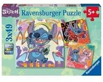 Kinderpuzzle 3x49 Teile - Disney Stitch - Einfach nur spielen