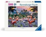 Erwachsenenpuzzle 1000 Teile - Pinke Flamingos