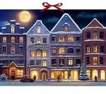 Winterstadt am Abend, Wand-Adventskalender