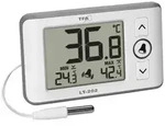 TFA Dostmann Digitales Profi-Thermometer mit Kabelf&uuml;hler LT 202 Thermometer Wei&szlig;